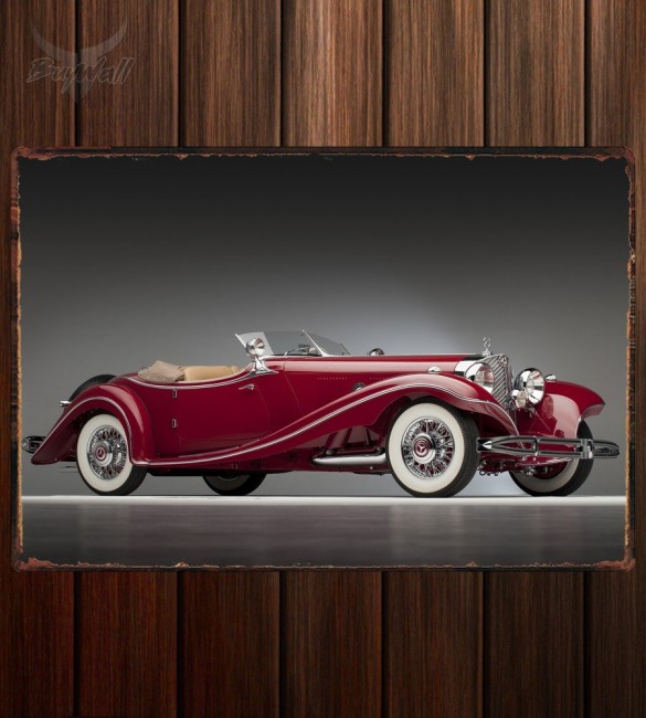 Металлическая табличка Mercedes-Benz 500K Luxury Roadster Металлическая табличка Mercedes-Benz 500K Luxury Roadster